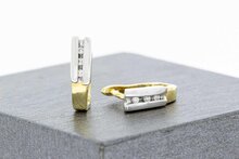 14 Karaat gouden diamant Oorstekers - 1,3 cm
