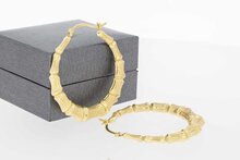 14 Karaat geel gouden Fantasie Creolen - diameter 4,3 cm
