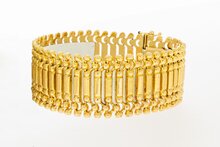 Vintage 18 Karaat gouden brede armband - 19 cm