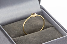 Gouden 14 karaat Zirkonia ring - 17,7 mm