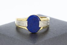 18 Karaat gouden Statement ring met Lapis Lazuli- 21,3 mm
