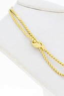 14 Karaat geel gouden dubbele Knoop Collier - 42 cm