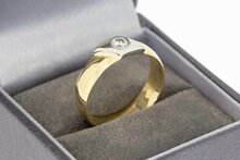 14 Karaat gouden Statement ring met Zirkonia - 19,1 mm