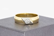 14 Karaat gouden Statement ring met Zirkonia - 19,1 mm