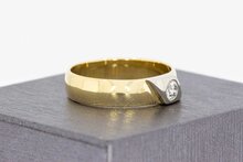 14 Karaat gouden Statement ring met Zirkonia - 19,1 mm