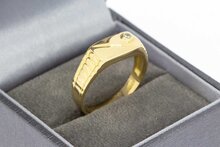 18 Karaat gouden Statement ring met Zirkonia - 18,9 mm