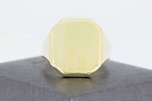 14 Karaat geel gouden Zegelring gezet - diameter 21,1 mm