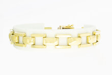 14 Karaat gouden Tank schakelarmband - 19,4 cm