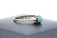Turquoise ring 14 karaat goud - 16,5 mm