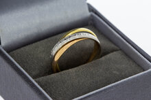 18 karaat tricolor Crossover gouden ring - 16,9 mm