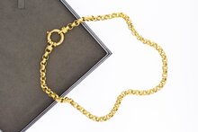 18 Karaat  geel gouden Jasseron Collier - 45,5 cm