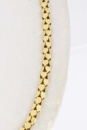 18 Karaat gouden brede Staafjes schakelarmband - 20,5 cm