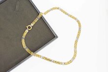 18 Karaat bicolor gouden Gourmet Collier - 44,7 cm