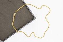 18 Karaat gouden gevlochten Koord ketting - 51,1 cm