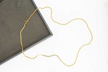 18 Karaat gouden gewalste Vossenstaart schakelketting - 60,8 cm