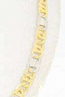 18 Karaat bicolor gouden Valkoog ketting - 66,2 cm