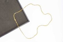 18 Karaat bicolor gouden Gourmet schakelketting - 50,1 cm