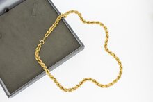 18 Karaat gouden Koord ketting - 52,5 cm