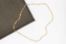 14 Karaat Figaro gouden ketting - 52,6 cm