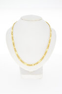 18 karaat geel gouden Valkenoog ketting - 46 cm