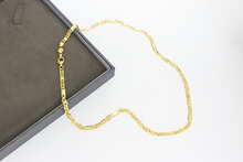 18 karaat geel gouden Valkenoog ketting - 46 cm
