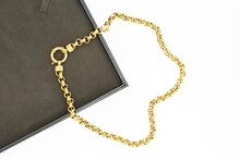 14 karaat gouden Jasseron ketting - 45 cm