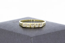 14 karaat Gouden diamant Aanschuifring - 18,6 mm