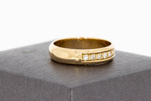 14 Karaat gouden Diamant Bandring - 17,6 mm