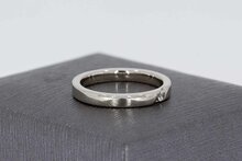 14 Karaat witgouden Solitair ring gezet met Diamant - 16,1 mm