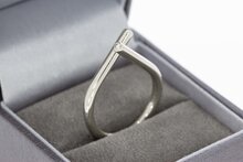 14 karaat witgouden diamant ring - 16,5 mm