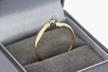 14 karaat gouden diamant Slagring - 20,1 mm