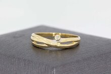14 Karaat gouden diamant Slagring - 17,2 mm