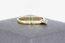 14 Karaat gouden Solitaire diamant ring - 16,6 mm
