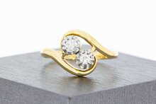18 Karaat gouden diamant Slagring - 19,8 mm