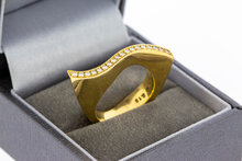 18 karaat gouden diamant designer ring - 17,5