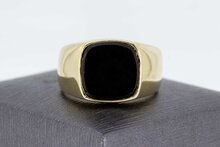 14 Karaat gouden Onyx Zegelring - 20,7 mm