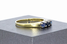 Saffier ring 14 karaat goud - 18,6 mm