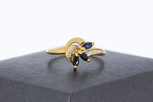 Saffier ring 18 karaat goud - 16,7 mm