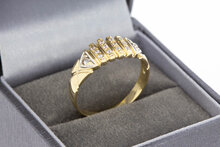 14 karaat gouden dames ring met Saffier  - 19,5 mm