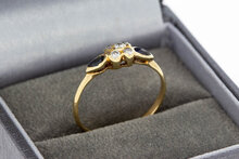 14 karaat gouden Entourage diamantring met Saffier - 17,3 mm