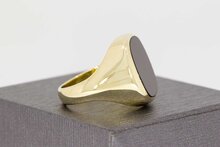 14 Karaat gouden Onyx Zegelring - 17,9 mm