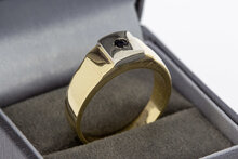 14 Karaat gouden Statement ring met Saffier - 20,6 mm