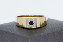 14 Karaat gouden Statement ring met Saffier - 20,6 mm