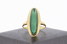 Vintage Toermalijn ring 14 karaat goud - 17,9 mm