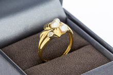 Vintage Parel ring 18 karaat goud - 17 mm