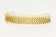 Gevlochten 14 Karaat Vintage gouden armband- 22 cm