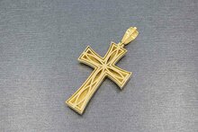14 karaat gouden Kruis hanger - 5 cm
