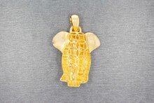 18 Karaat geelgouden Olifant hanger