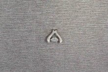 18 Karaat witgouden hanger / glijder met Diamant