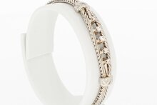 14 Karaat witgouden dames armband met Diamant - 15,3 cm